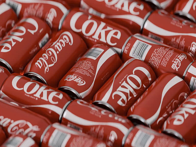 Animation of Coca Cola cans 🔊 On 3d 3d design agx animation art art direction blender branding coca cola color corporation cycles design logo meditation motion visual design