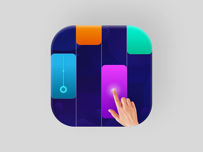 Magical Music Tiles - Game icon / Logo app icon game icon game logo icon logo logo design redesign redesign solution