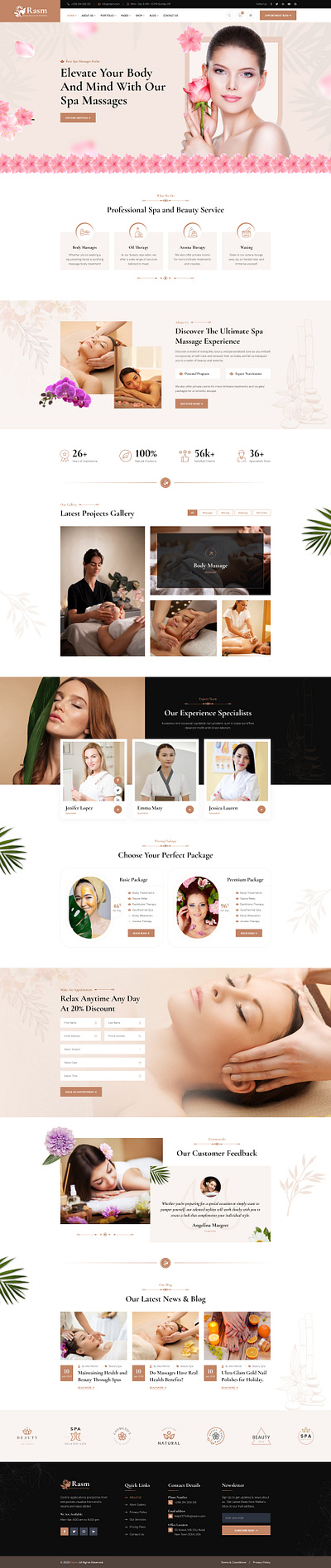 Rasm – Beauty Spa Care & Nail Salon Figma Template wellness center