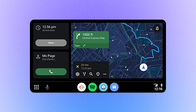 Playmoweb - Android Auto - VTC drivers App android auto drivers ui ux vtc