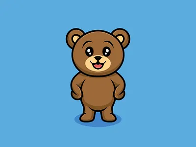Teddy Bear Cute Cartoon Illustration animals baby bear bear brown cartoon cute design doll forest honey illustration teddy bear