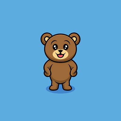 Teddy Bear Cute Cartoon Illustration animals baby bear bear brown cartoon cute design doll forest honey illustration teddy bear
