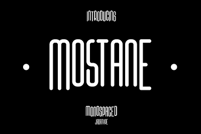 Mostane - Monospaced Display Font all caps font branding business font font fonts modern font monospaced font professional font technology font type design typeface