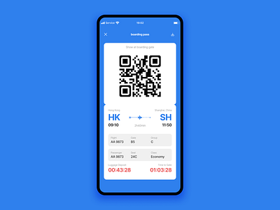 Daily UI #024 - Boarding Pass app boarding pass dailyui design mobile ui