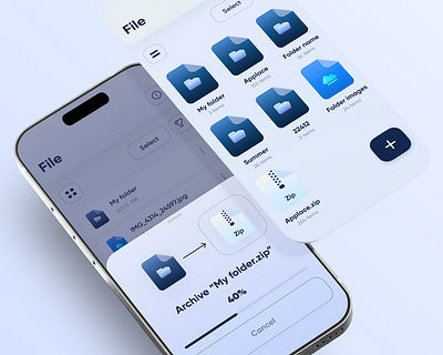 UnZip Archiver | Mobile app app app design archiver design ign ui design mobile mobile app mobile interface rar responsive design ui unzip ux ux research web app design zip