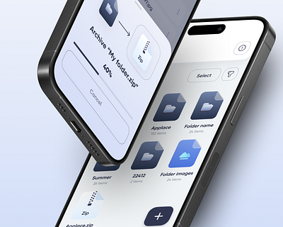 UnZip Archiver | Mobile app app app design archiver design ign ui design mobile mobile app mobile interface rar responsive design ui unzip ux ux research web app design zip