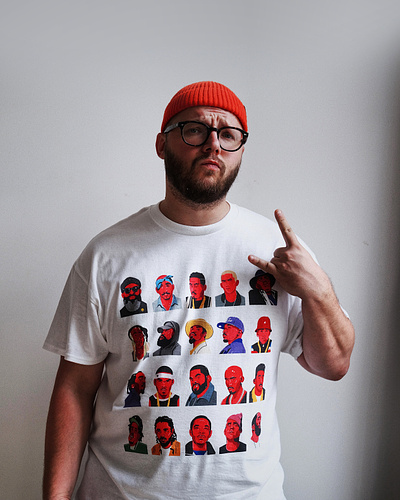 Illustrated Rappers on t-shirt character cool vibes design illustrated rappers illustration illustrator people portrait portrait illustration portraits printed procreate rap rap is cool rappers t shirt
