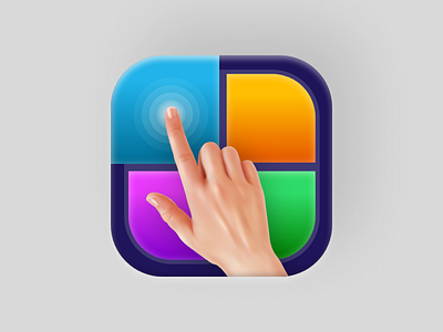 Color Tap - Find Color Game App/Logo app icon color tap find color game game icon game logo icon design redesign redesign solution