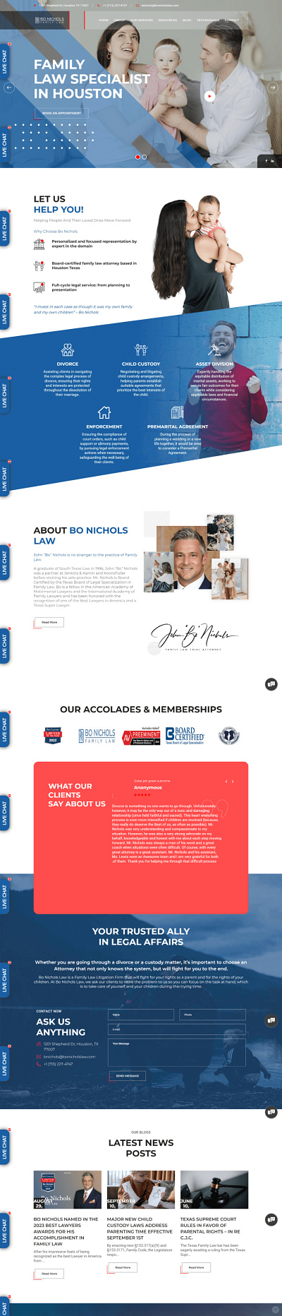 Bo Nichols Family Law branding graphic design logo ui