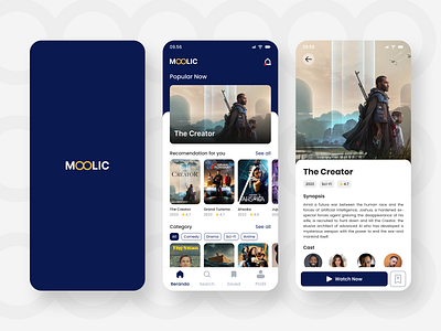 Molic - Movie Streaming App mobile app mobile app design mobile design mobile interface movie streaming app movie streaming app design ui ui design uiux uiux design uiux mobile user experience user experience design user interface user interface design ux ux design