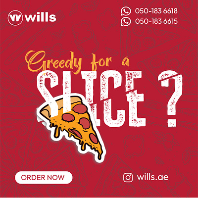 Pizza Cafe Advertisment Poster branding design graphic design illustration logo photoshop ui vector