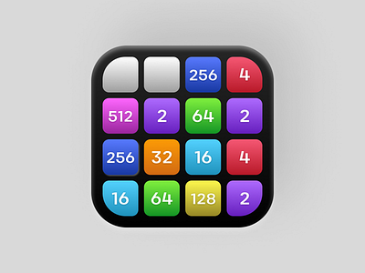 2048 - Puzzle Cube Game App icon/logo 2048 logo game icon game logo icon design logo design puzzle logo redesign redesign solution