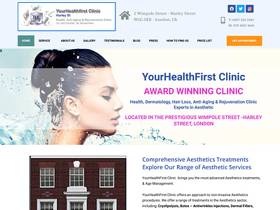 Health and Aesthetic Clinic Web Design aesthetic clinic aesthetic website branding design graphic design health website logo motion graphics vector web web design website