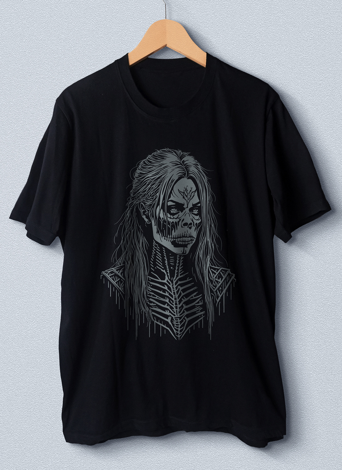 Zombie Woman adobe illustrator artwork dark death design digital art drawing horror portrait skull t shirt design woman woman skull zombie zombie woman