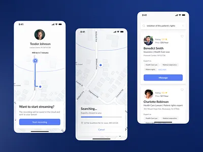 Platform-aggregator of legal specialists advocacy aggregator app design interface law mobile ui ux