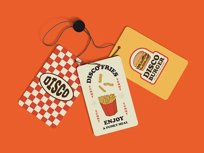 Disco Burger - Branding Elements badge branding burger design diner fast food graphic design illustration logo restaurant street food typography vector