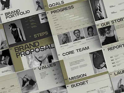 Brand Proposal brand proposal branding guidelines identity logotype mockup portfolio social media template ui ux