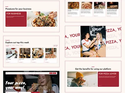 Home concept | Landing page for pizzeria service concept design designinspiration inspiration landing landing page logo pizza services ui uitrends ux website