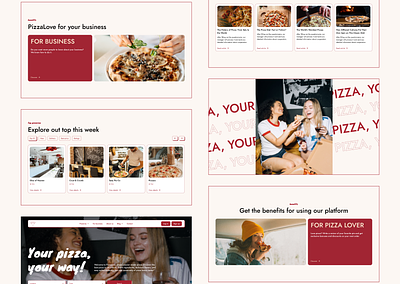 Pizzeria Website Design: Landing Page / Home Page UI concept design designinspiration inspiration landing landing page logo ui uitrends ux