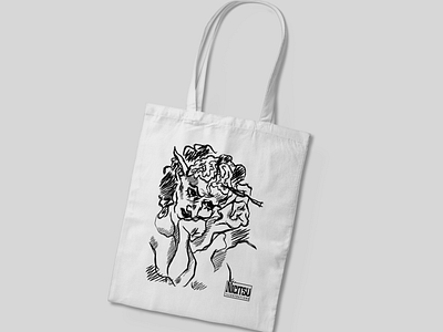 Minimalist B&W Design Canvas Totebag