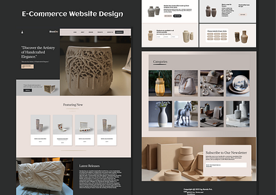 E-Commerce Website Design for Handcrafted Products branding design e commerce website figma handcrafted skill typography ui ux web design