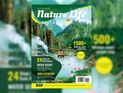 Nature Life Magazine – Layout branding graphic design magazine nature typography ui ux