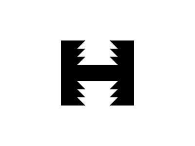 H letter abstract arrows black branding custom mark geometric h letter h logo lettermark logo mark sharp simple steps symbol