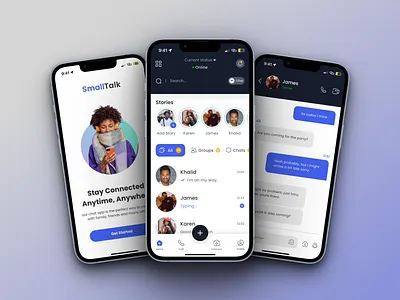 SmallTalk messaging app app application messaging messaging app mobile social media ui uidesign ux