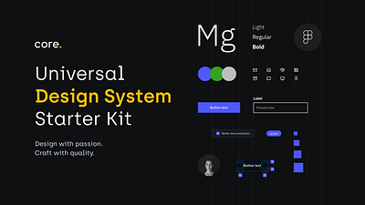 CORE - Design System Starter Kit design design system figma fonts logo typography ui vector