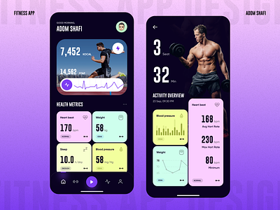Fitness Mobile App app app design app ui diet app fitness app gym app health health app sports ui ux workout