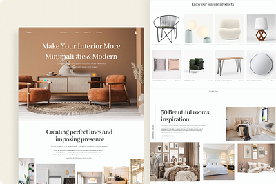 E-commerce Furniture landing page app branding ecommerce furniture graphic design landing page ui uiux ux website website design
