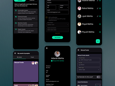 Asset Distribution App appdesign darkmode design fintech mobileapps saas startup ui uidesign