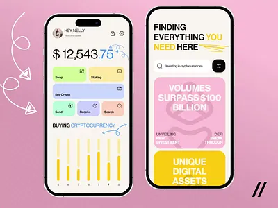 Crypto Wallet Mobile iOS App android animation app design app interaction balance blockchain crypto cryptocurrency dashboard design interaction interface ios management mobile mobile app motion ui ux wallet