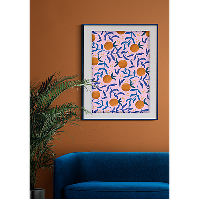 Oranges pattern fabric graphic design illustration patterns surface pattern textile