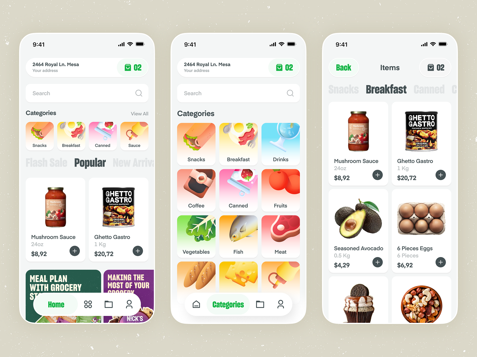 Grocery app design by orix creative on dribbble
