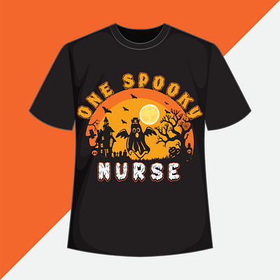 nurse Halloween retro vintage t shirt design virus