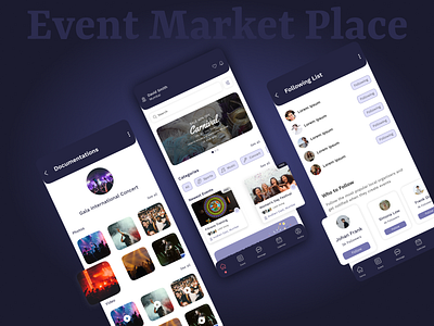 Event Market Place🥳 branding event market place app logo minimal event app design typography ui ux