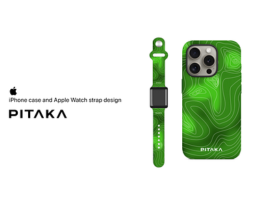 PITAKA iPhone case and Apple Watch strap design | Topo Map apple apple watch branding carbon fiber design graphic design illustration iphone logo pitaka playoff typography vector weird weaving