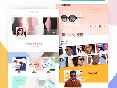Eyewear maker redesign app branding design glasses graphic design mockup shop ui ux
