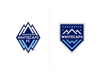 Vancouver Whitecaps FC Logo Concept badge brand identity branding crest football lettermark logo logo redesign minimalist mls monogram mountains soccer vancouver vw water whitecaps