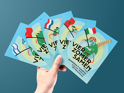 Flyer layout "Vier de Zomer Samen" affintypublisher flyer graphic design layout print