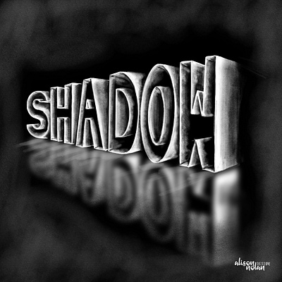 Shadow chalk lettering block letters chalk lettering design drawing challenge hand drawn hand lettering lettering style perspective procreate reflection shadow