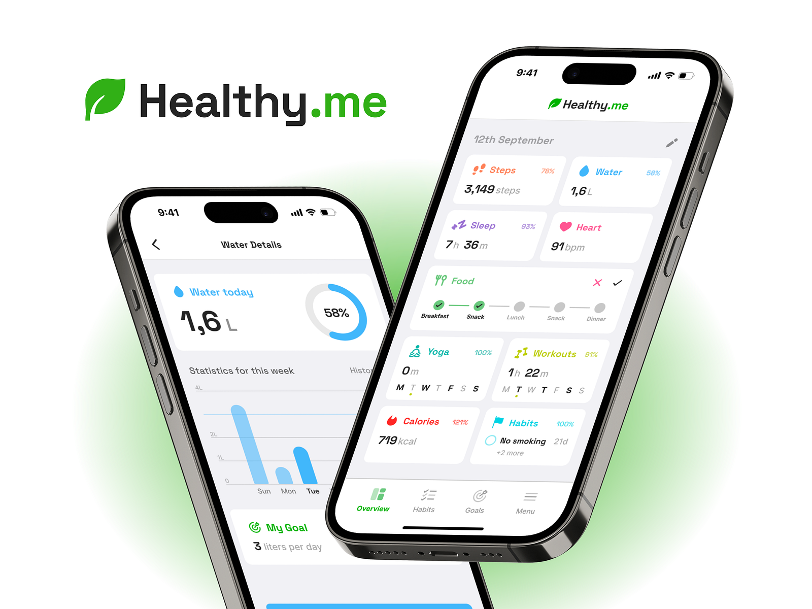 🌱 Healthy.me by Taras Zaiachuk on Dribbble