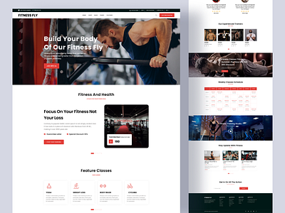 FITNESS FLY - Gym & Fitness Landing Page categories design fitness fitness landing page fitness website design footer graphic design gym landing page ui ui design uiux ux ux design web page design website website design yoga