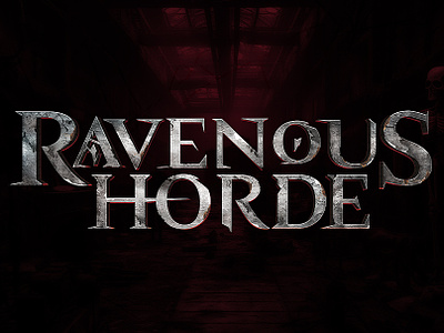 Horror Game Logo - Ravenous Horde🔥 animated fantasy logo design diablo logo fantasy game logo gaming horror logo illustration lineage logo metin2 mmorgp mmorpg muonline satanic ui