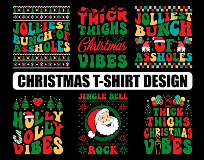 CHRISTMAS T-SHIRT DESIGN apparel bulk t shirt christmas typography groovy tshirt design ho ho ho trendy t shirt vintage t shirt