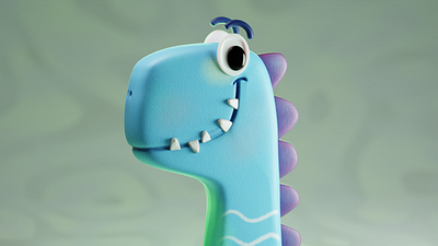 Happy Dinosaur 3d animation branding design graphic design illustration logo motion graphics ui vector