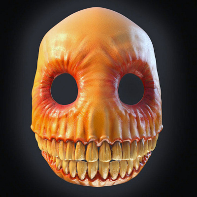 Smiling mask halloween 3d printing model STL 3d 3d model 3d modelling 3d print face halloween mask stl