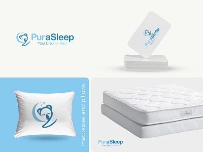 Design Logo for PuraSleep brand design graphic design icon illustration logo mattresslogo minimal minimalistic pillowlogo simple vector