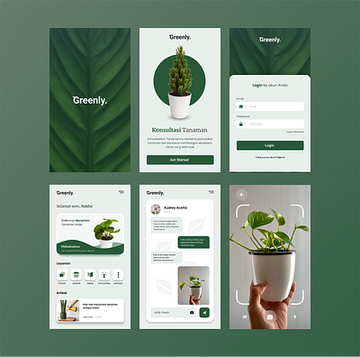 Greenly consultation eatrh go green green plant ui uiux ux